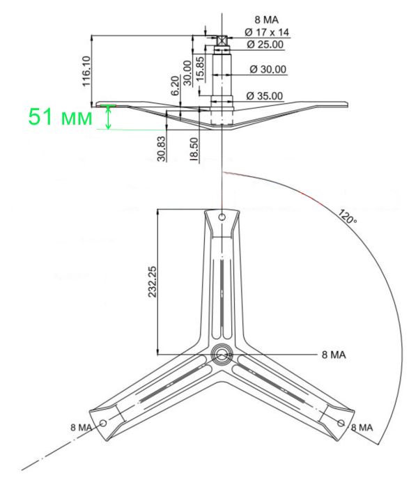 Крестовина cod745 стиральной машины Bosch/Siemens