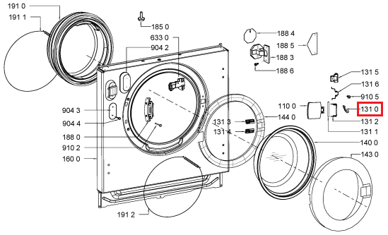Крючок люка 481241728051 стиральной машины Whirlpool