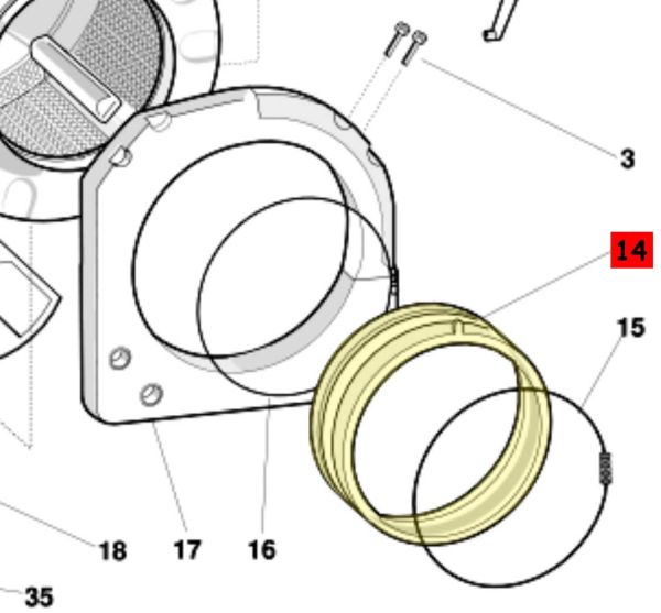 Манжета люка 064545 Ariston/Indesit