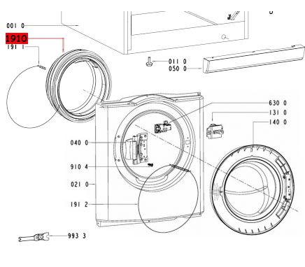 Манжета люка 480111100188 Ariston/Indesit/Whirlpool