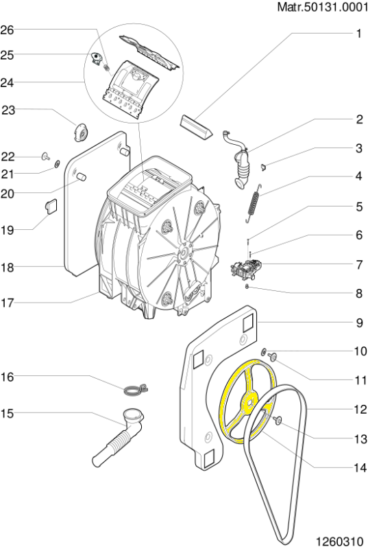 Шкив барабана 142832 стиральной машины Ariston/Indesit