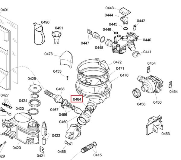 Уплотнитель 187153 сливного насоса ПММ Bosch/Siemens