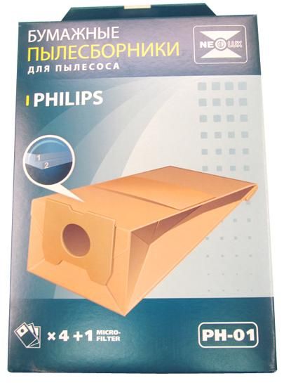 Бумажные пылесборники Neolux PH-01 для пылесосов Philips