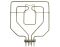 Тэн 470845 верхний духовки Bosch/Siemens, 1500+1300W