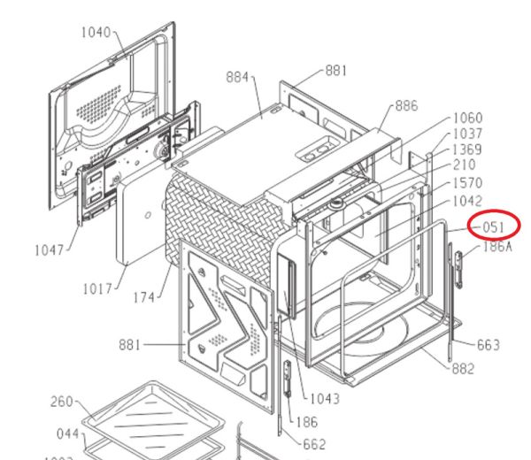 Уплотнитель 533584 двери духовки Gorenje